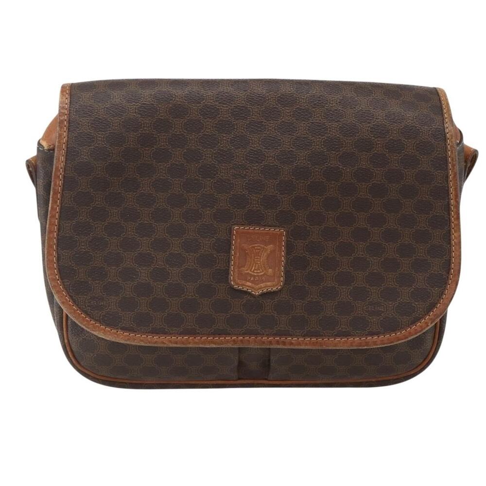 Celine Macadam Shoulder Bag Brown